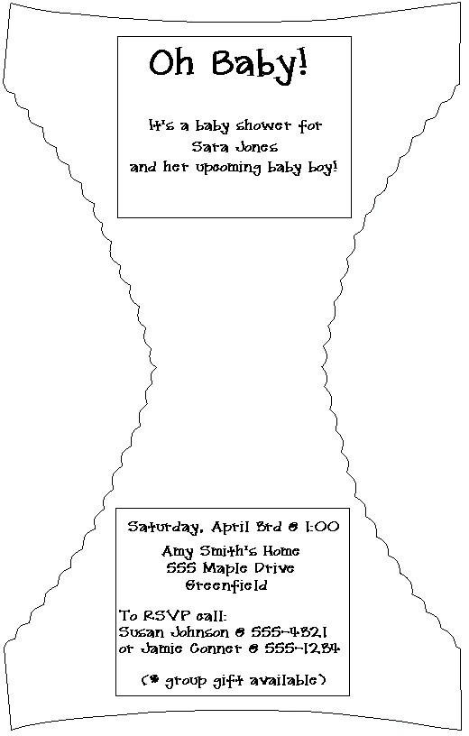 Free Printable Diaper Party Invitation Templates Wallpaperew Diaper Baby Shower Invitations