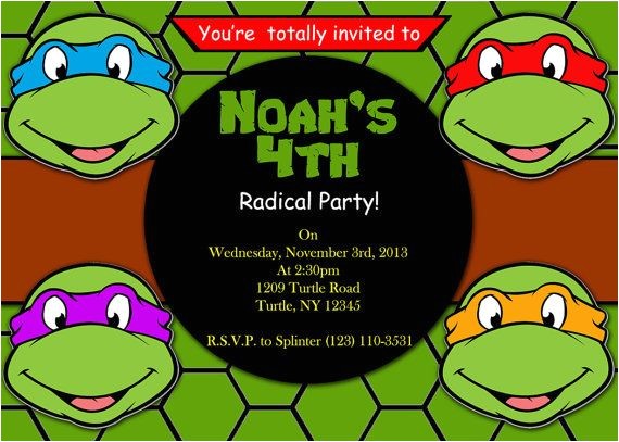 Free Printable Ninja Turtle Party Invitations 47 Best Images About Ninja Turtles Party On Pinterest