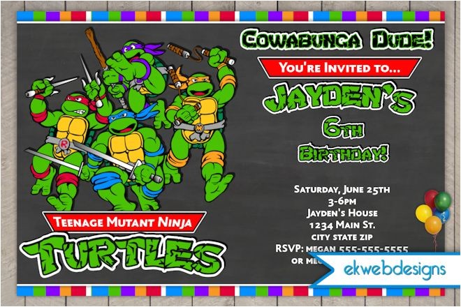 Free Printable Ninja Turtle Party Invitations Free Printable Ninja Turtle Birthday Party Invitations