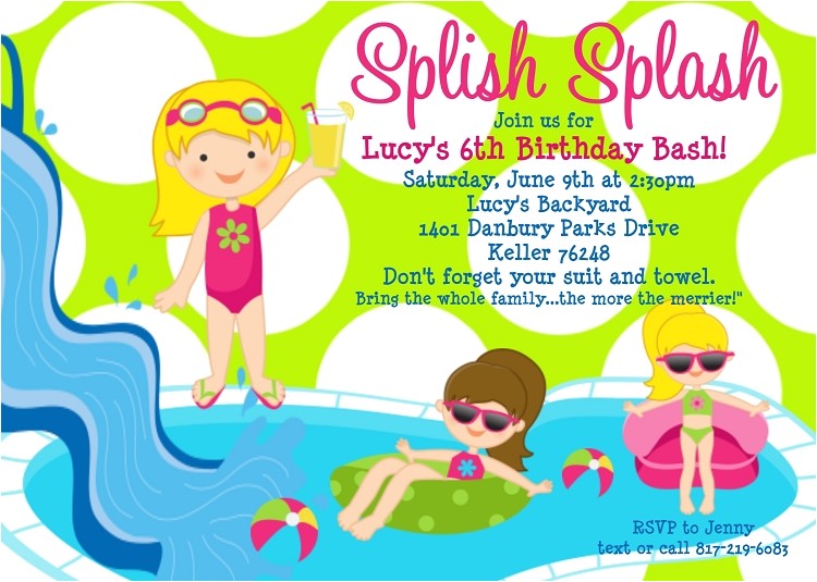 Free Printable Pool Party Invites Free Printable Birthday Pool Party Invitations Free