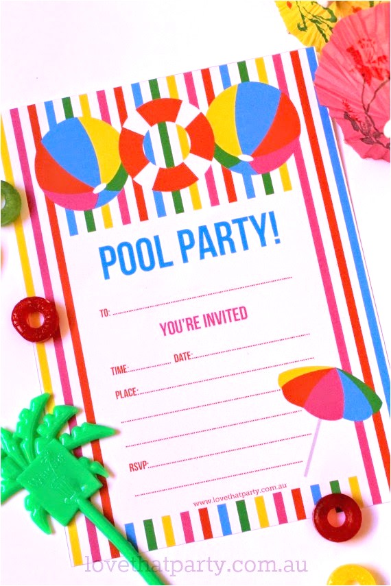 Free Printable Pool Party Invites Free Printable Summer Pool Party Invitation the Girl