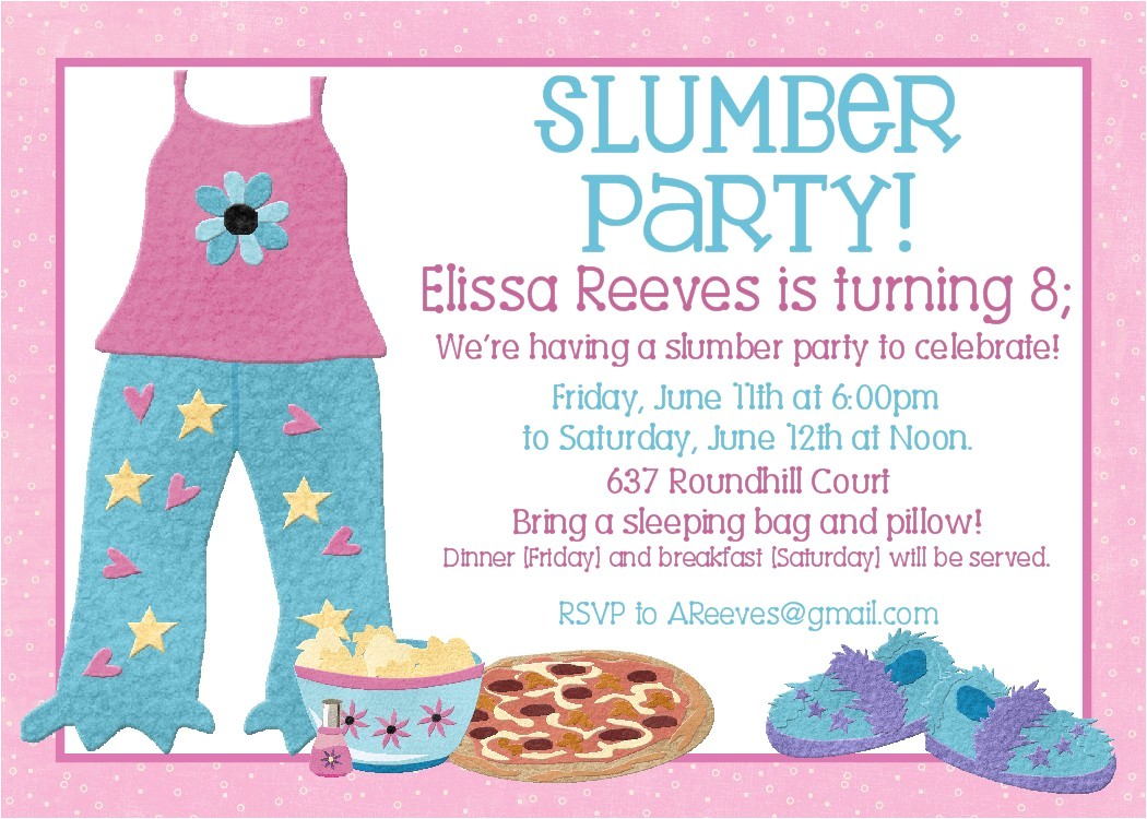 Free Printable Sleepover Birthday Party Invitations Free Printable Slumber Party Birthday Invitations Drevio
