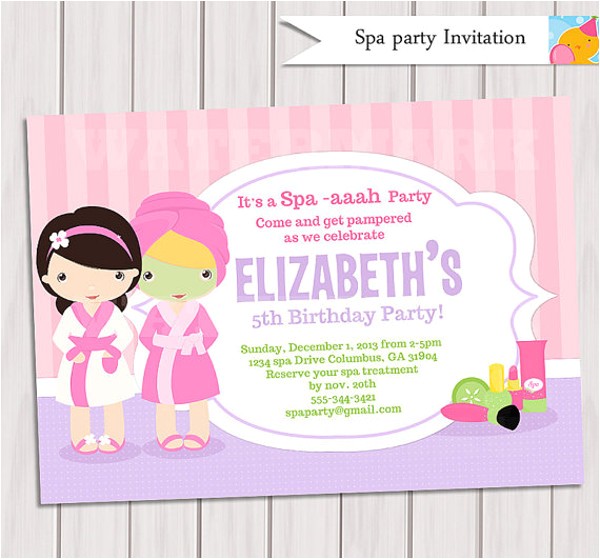 Free Printable Spa Party Invitations 20 Spa Party Invitations Psd Vector Eps Jpg Download
