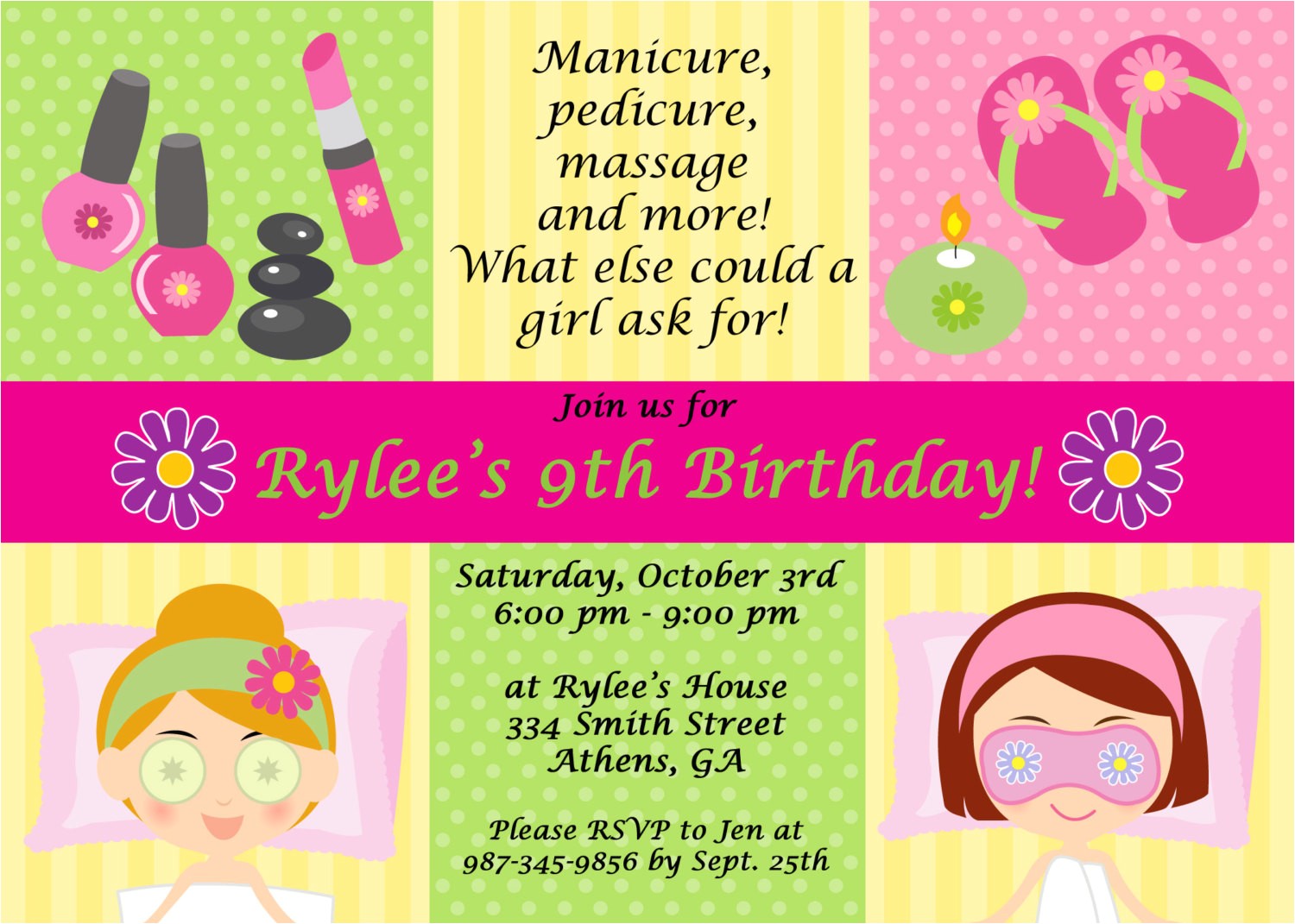 Free Printable Spa Party Invitations Spa Party Invitations are Easy to Make You Can Start