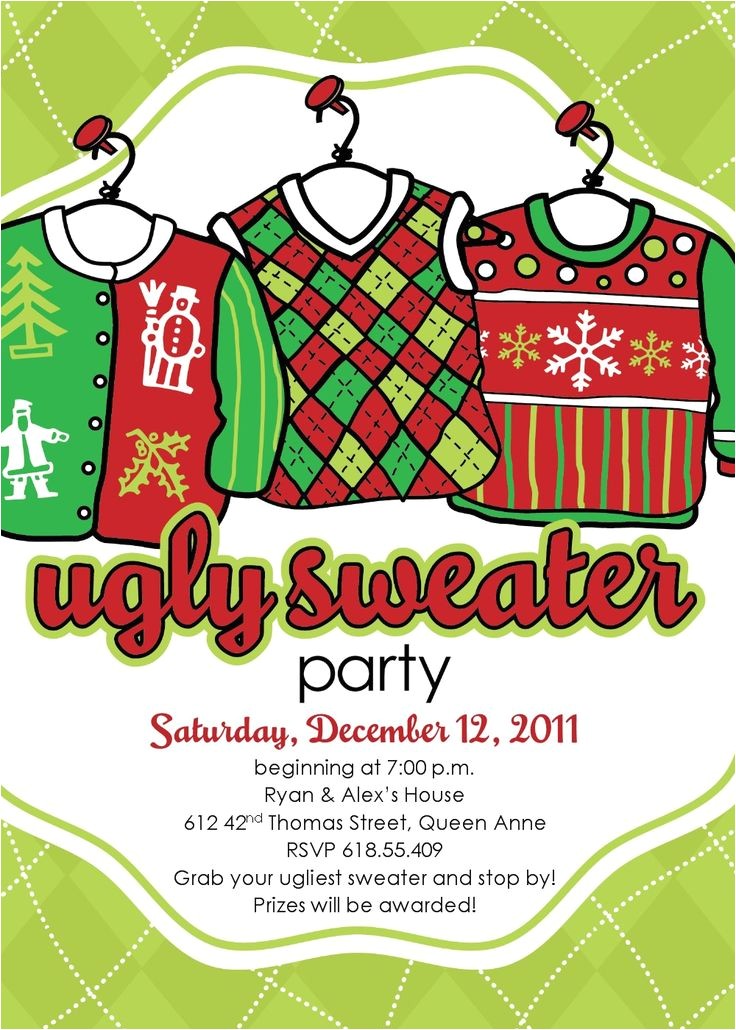 Free Printable Ugly Sweater Party Invitations 60 Best Christmas Ugly Sweater Party Images On Pinterest