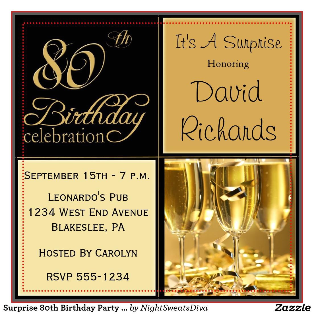 Free Samples Of Party Invitations 15 Sample 80th Birthday Invitations Templates Ideas