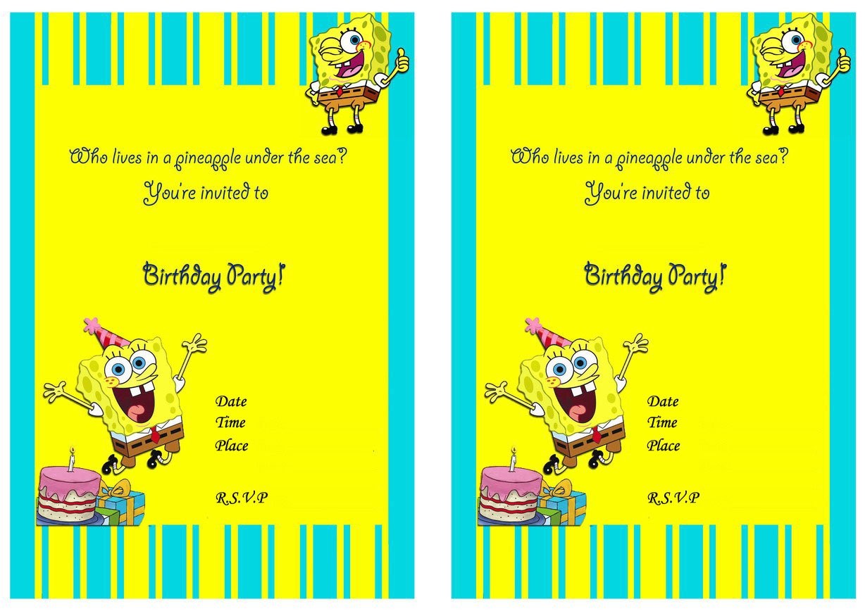 Free Spongebob Party Invitation Templates Spongebob Birthday Invitation Best Party Ideas Free Spongebob Party Invitation Templates Spongebob Birthday Invitation Best Party Ideas