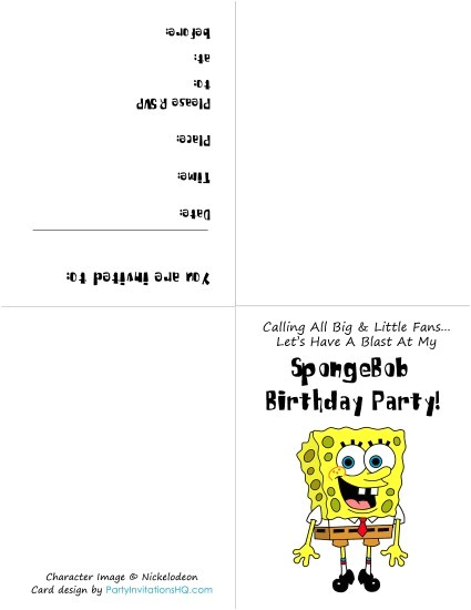 Free Spongebob Party Invitation Templates Spongebob Invitations Template Best Template Collection Free Spongebob Party Invitation Templates Spongebob Invitations Template Best Template Collection
