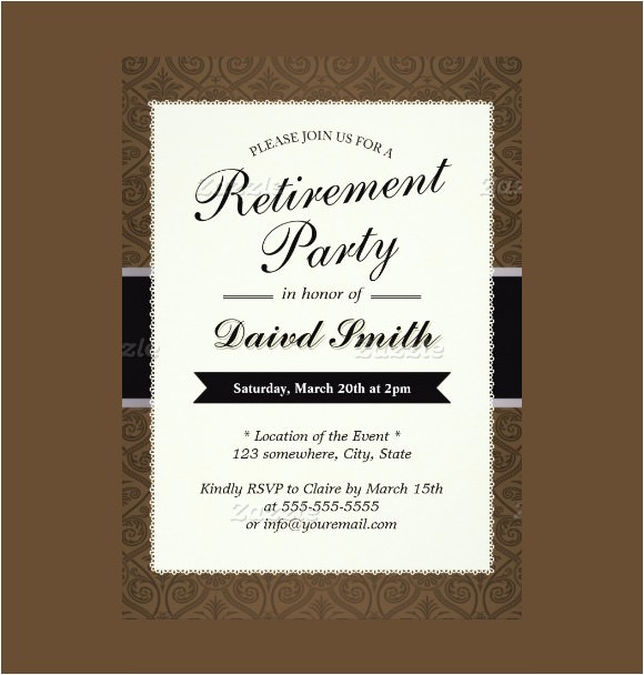 Free Templates for Retirement Party Invitations 12 Retirement Party Invitations Sample Templates