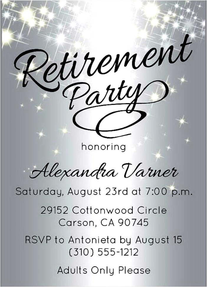 Free Templates for Retirement Party Invitations Retirement Party Invitation Template Free Cimvitation