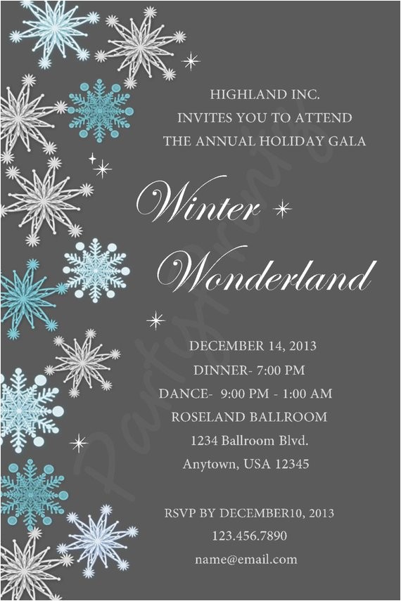 Free Winter Wonderland Party Invitations Printable Winter Wonderland Christmas Party