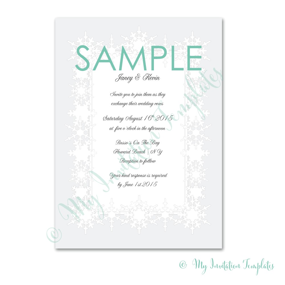 Free Winter Wonderland Party Invitations Winter Wonderland Invitation Sample
