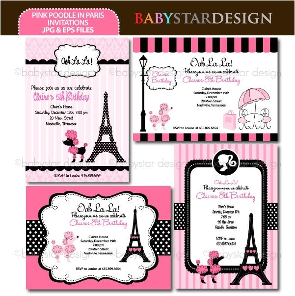 French Party Invitation Templates 112 Best Images About Nathalie 39 S 8th Quot Birthday In Paris