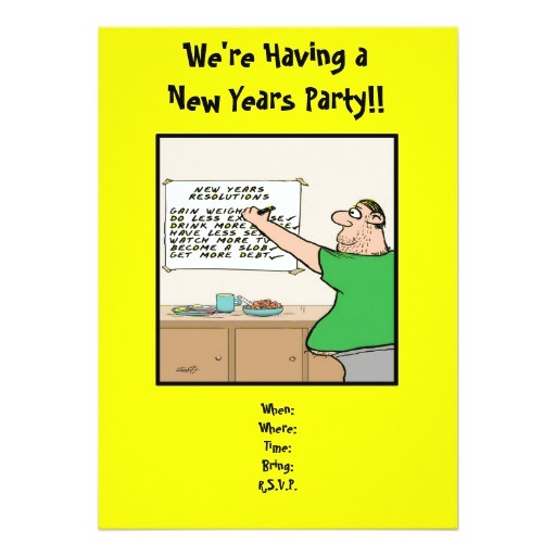 Funny New Years Party Invitation Funny New Years Party Invitation Zazzle