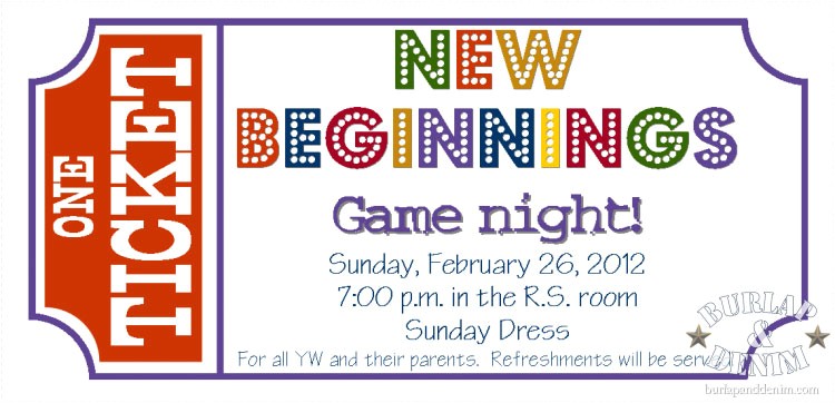 Game Night Party Invitations New Beginnings Game Nightburlap Denim