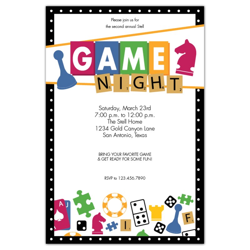 Gaming Party Invitation Template Game Night Expressionery