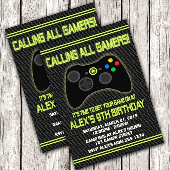 Gaming Party Invitation Template Gamer Invitation Video Game Birthday Party Diy Printable