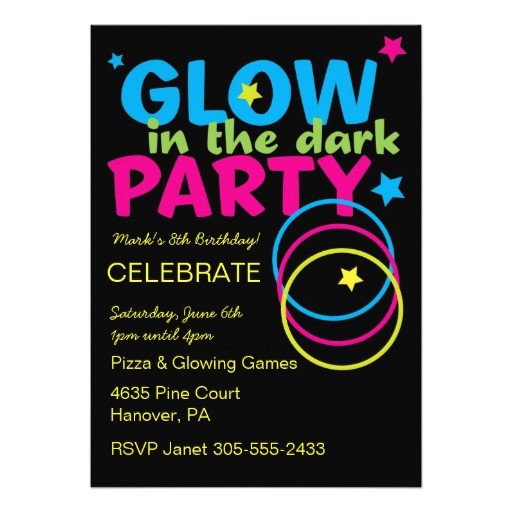 Glow Stick Party Invitations Glow In Dark Birthday Party Invitations 5 Quot X 7 Quot Invitation Glow Stick Party Invitations Glow In Dark Birthday Party Invitations 5 Quot X 7 Quot Invitation