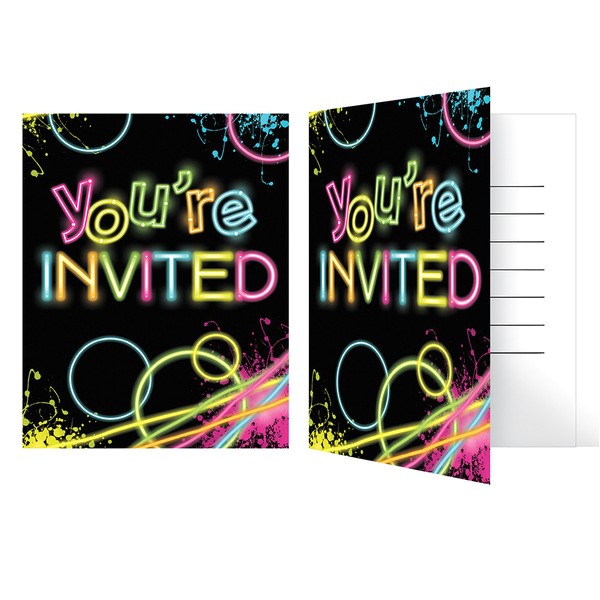 Glow Stick Party Invitations Glow Party Invitations Glow Party Supplies Shindigs Com Au Glow Stick Party Invitations Glow Party Invitations Glow Party Supplies Shindigs Com Au