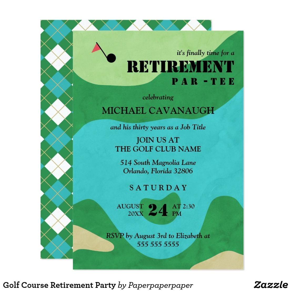 Golf Retirement Party Invitations Golf Course Retirement Party Invitation A Retirement Party