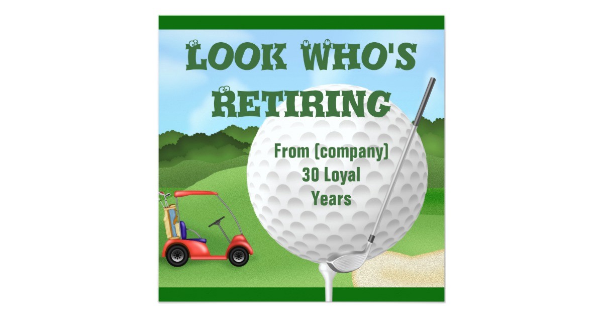 Golf Retirement Party Invitations Golf Retirement Invitations Template Zazzle Com