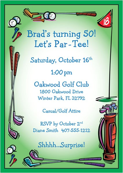 Golf themed Party Invitations Golf Party Invitation Golf themed Party Invitations Golf Party Invitation