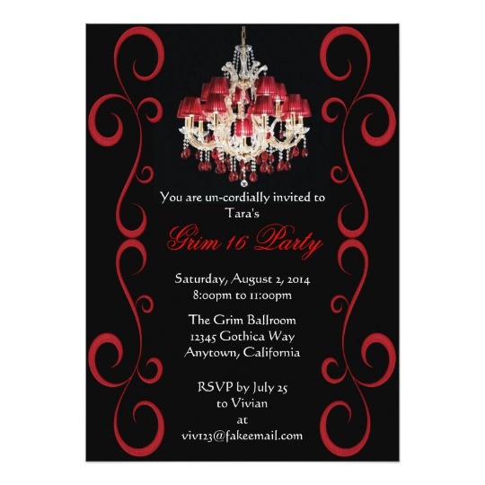 Gothic Party Invitations Custom Gothic Grim Sixteen Party Invitations Zazzle Com Au