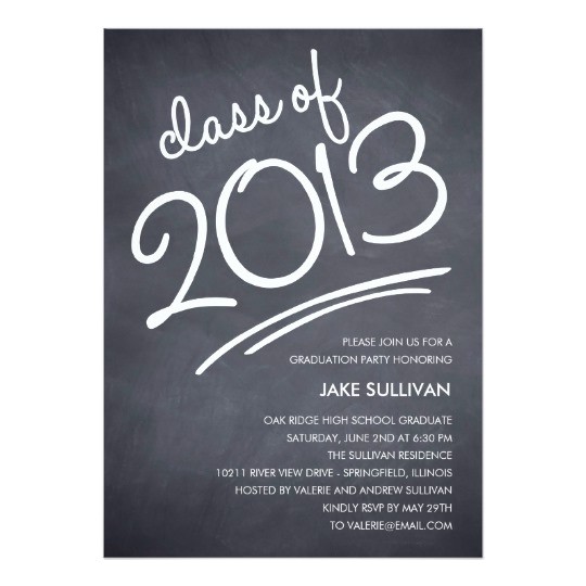 Graduation Invitation Writing Chalkboard Writing Graduation Invitation Zazzle Com