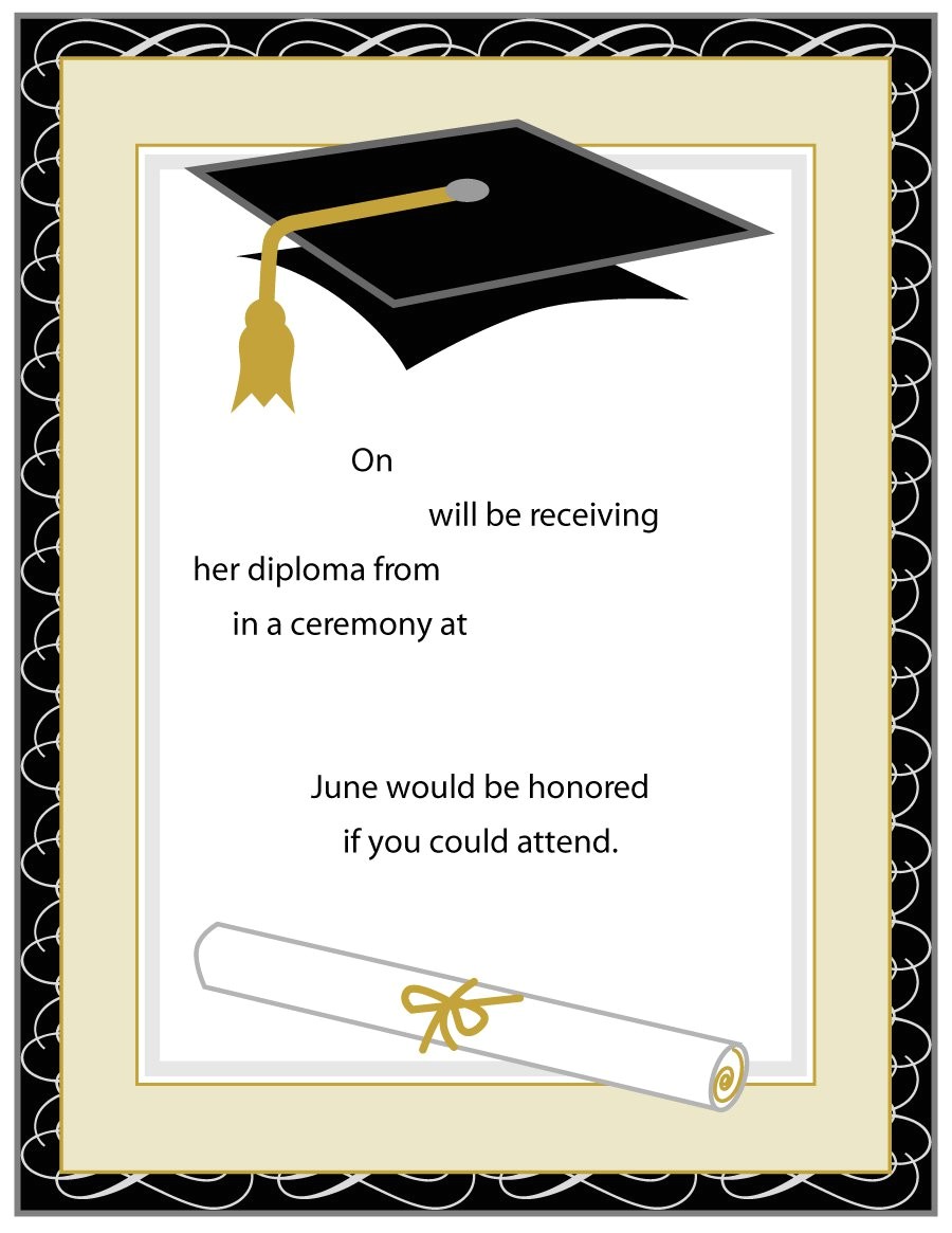 Graduation Party Invitation Postcard Templates Free 40 Free Graduation Invitation Templates Template Lab