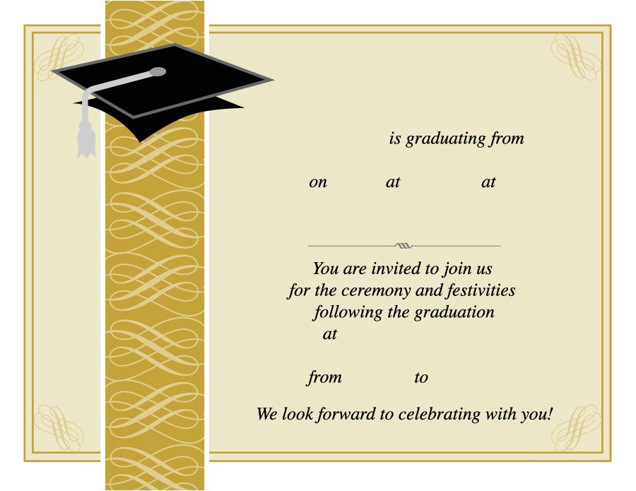 Graduation Party Invitations Free Download 40 Free Graduation Invitation Templates Template Lab