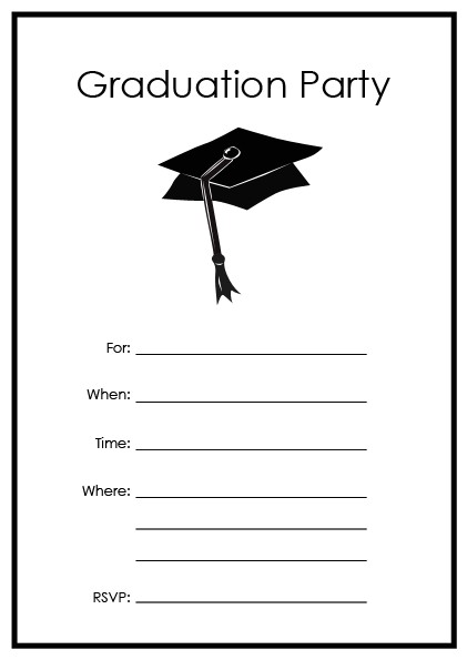 Graduation Party Invitations Free Download Printable Graduation Party Invitations Clipart Best