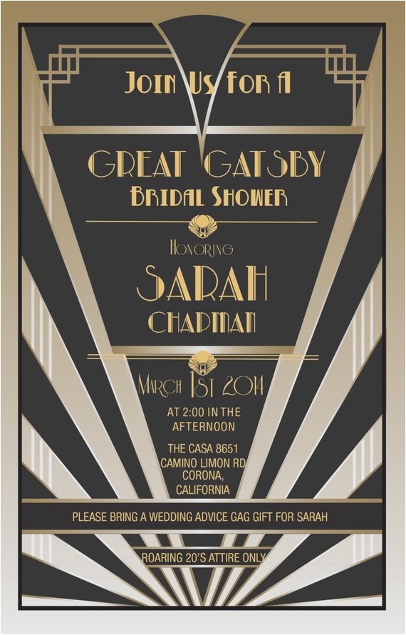 Great Gatsby Party Invitation Wording Items Similar to Great Gatsby Invitations Gatsby Style Great Gatsby Party Invitation Wording Items Similar to Great Gatsby Invitations Gatsby Style