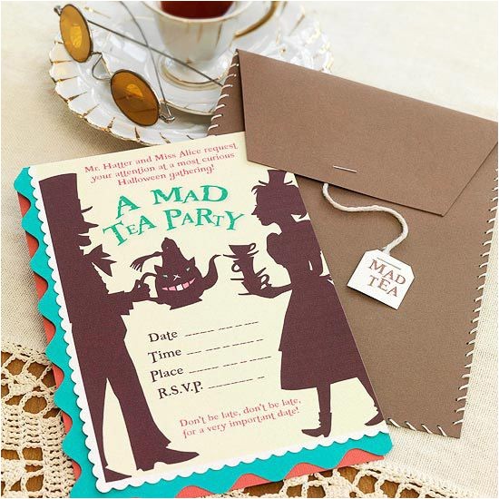 Handmade Tea Party Invitations 27 Best Alice In Wonderland Party Halloween Images On