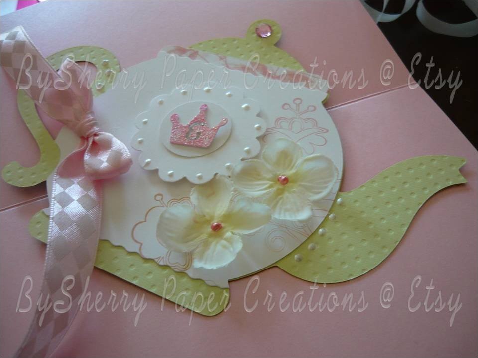 Handmade Tea Party Invitations Custom Boutique Princess Tea Party Invitations Set Of 20