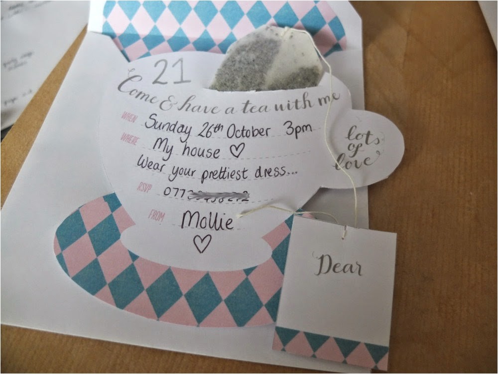 Handmade Tea Party Invitations My Handmade afternoon Tea Party Invitations where 39 S Mollie