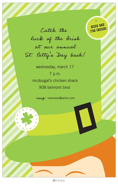 Hat themed Party Invitations Hat Party Invitation Cimvitation