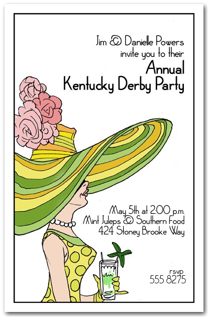 Hat themed Party Invitations Talk Derby to Me Mint Julep Recipe