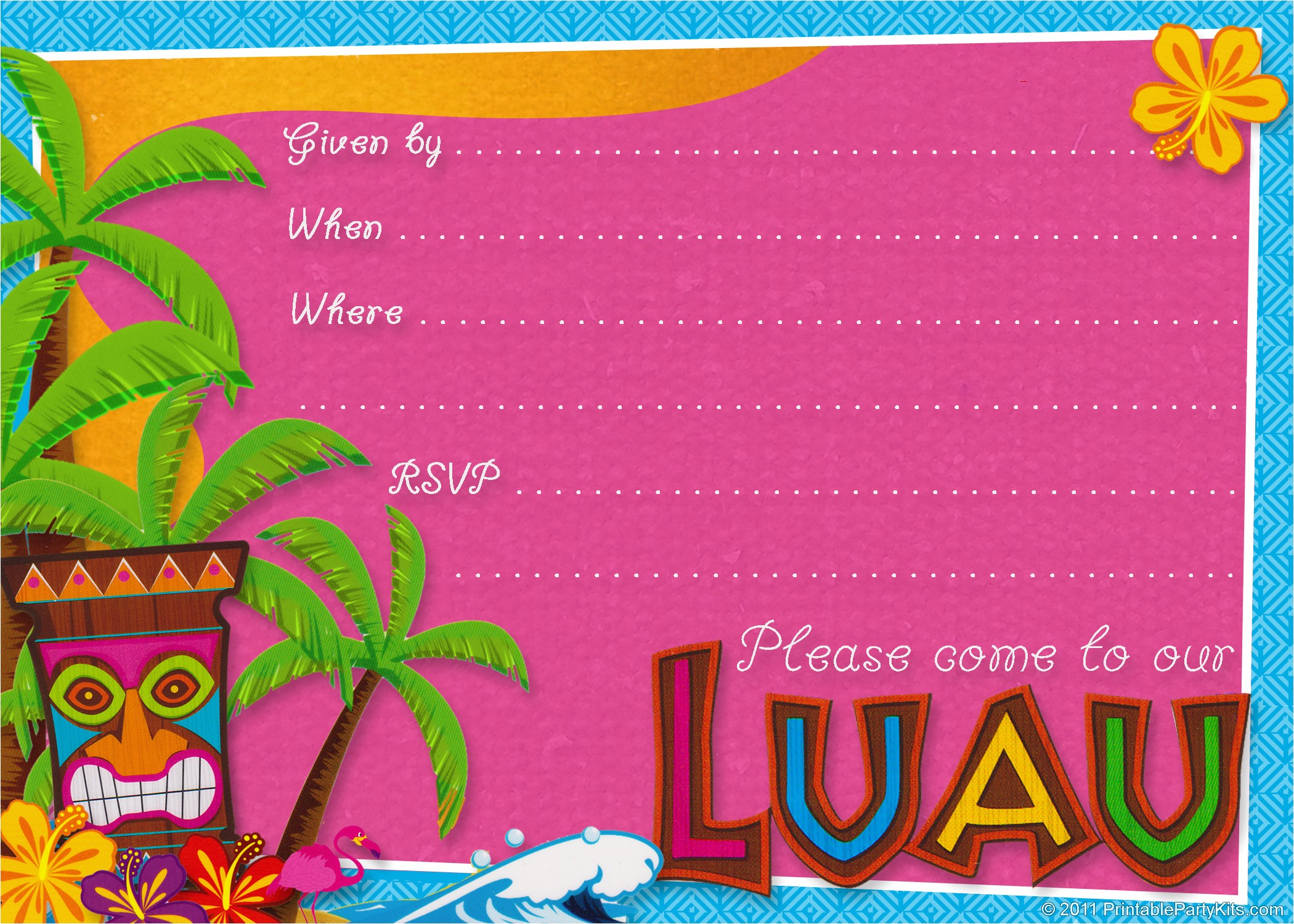 Hawaii Party Invitations 20 Luau Birthday Invitations Designs Birthday Party