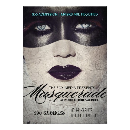 High End Party Invitations High End Masquerade Party Invitation Zazzle