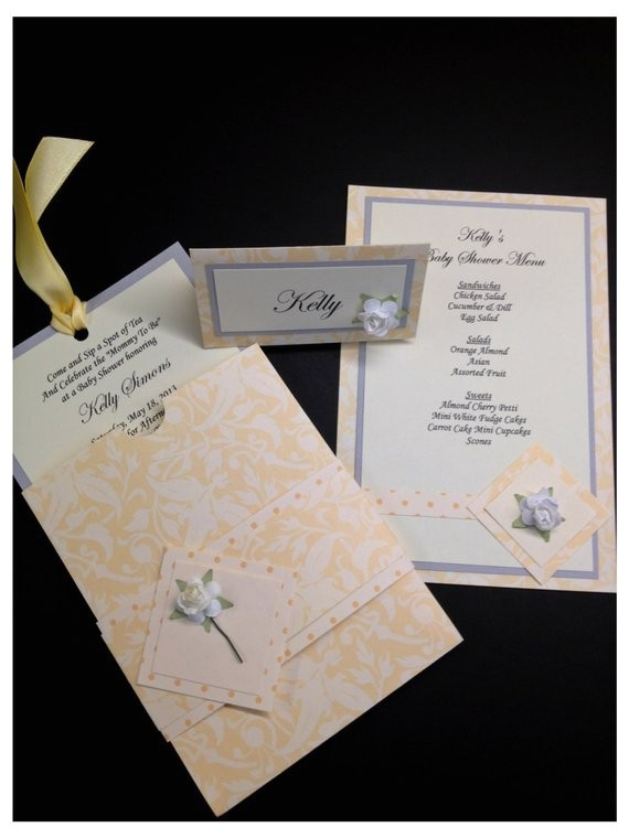 High End Party Invitations Items Similar to Tea Party Invitation Bridal Shower