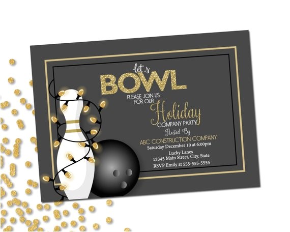 Holiday Bowling Party Invitations Company Holiday Party Invitation Bowling Party Holiday