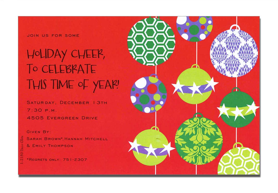 Holiday Open House Party Invitations Christmas Christmas Open House Invitations Christmas Open House