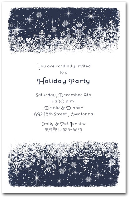 Holiday Party Invitation Pictures Midnight Snowflakes Holiday Invitations Holiday Party Invitation Pictures Midnight Snowflakes Holiday Invitations