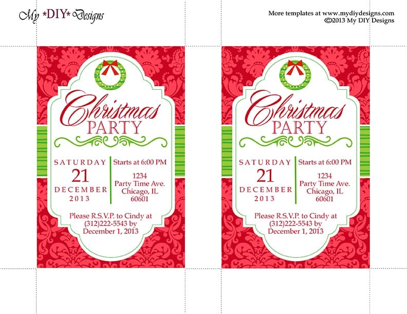 Holiday Party Invitation Templates Publisher Christmas Invitation Template