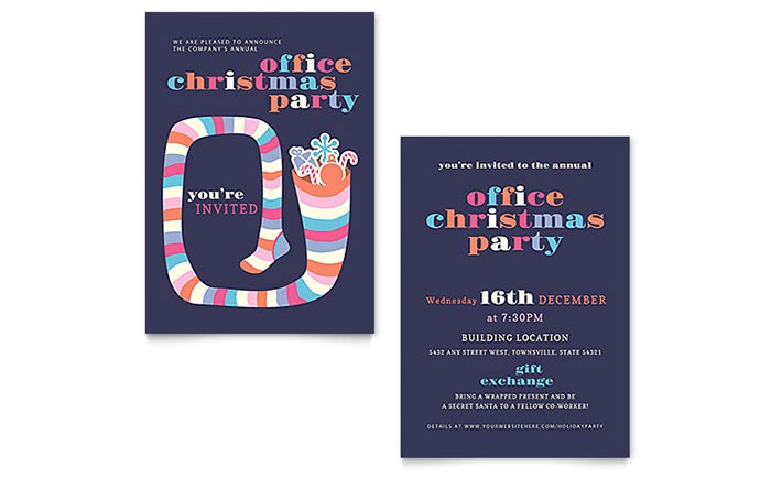 Holiday Party Invitation Templates Publisher Christmas Party Invitation Template Word Publisher