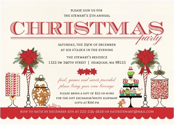 Holiday Party Invitation Verbiage Christmas Party Invitation Wording From Purpletrail