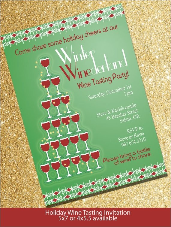 Holiday Wine Tasting Party Invitations Winter Winederland Holiday Wine Tasting Invitation by Holiday Wine Tasting Party Invitations Winter Winederland Holiday Wine Tasting Invitation by