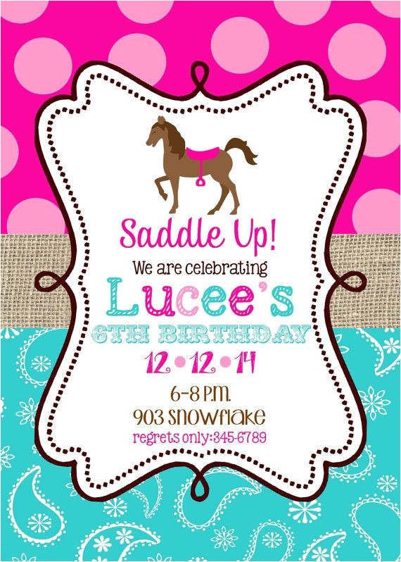 Horse themed Party Invitations Horse Birthday Party Invitations Printable or Digital File Horse themed Party Invitations Horse Birthday Party Invitations Printable or Digital File