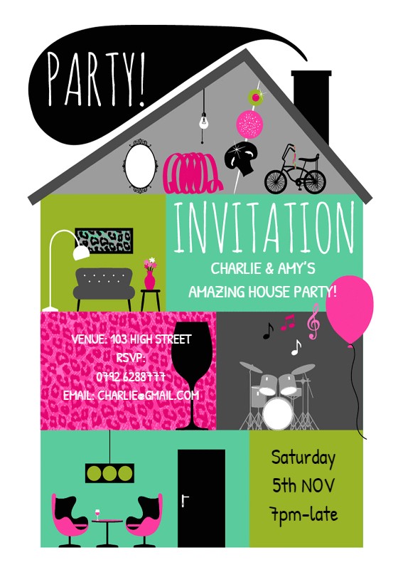 House Party Invitation Template Amazing House Party Free House Party Invitation Template
