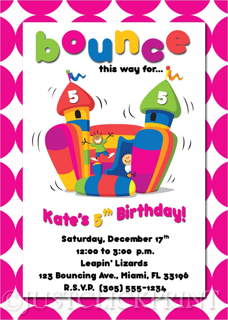 House Party Invitation Template Bounce House Birthday Invitations Template Best Template